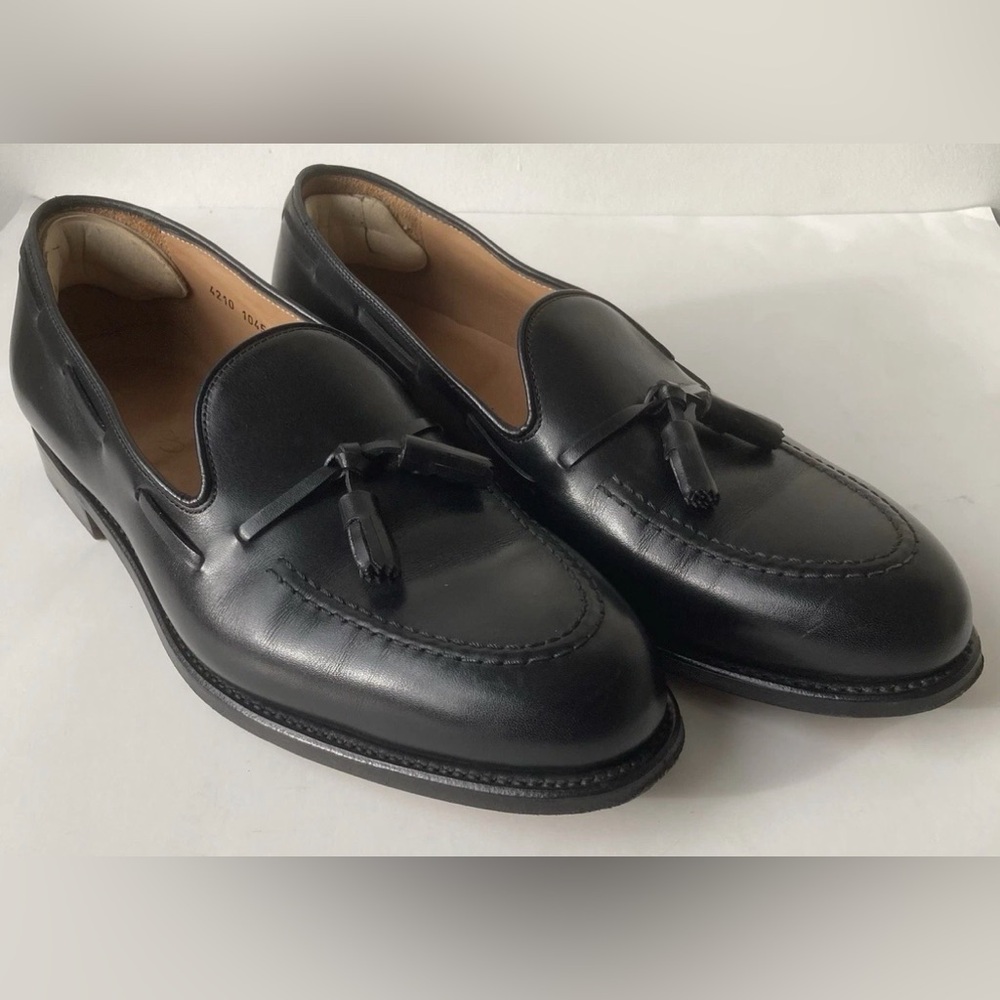 Carlos Santos Goodyear Welted 4210 Carl Loafers Shoes Black Leather Men’s 10 US